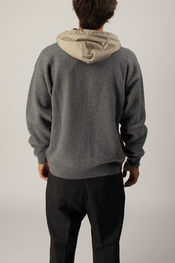  Bomber In Maglia Grifoni Uomo Grigio - 5