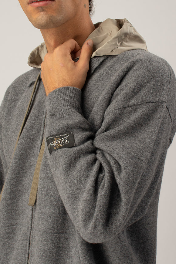  Bomber In Maglia Grifoni Uomo Grigio - 6