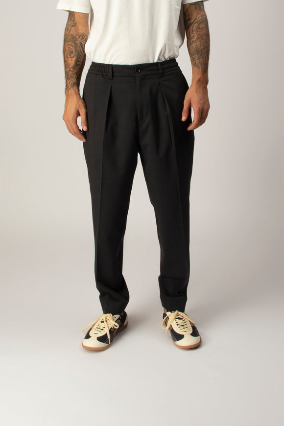  Pantalone Dominique In Tela Di Lana Be Able Uomo Grigio - 2