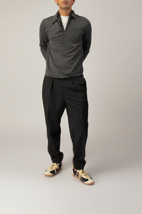  Pantalone Dominique In Tela Di Lana Be Able Uomo Grigio - 3