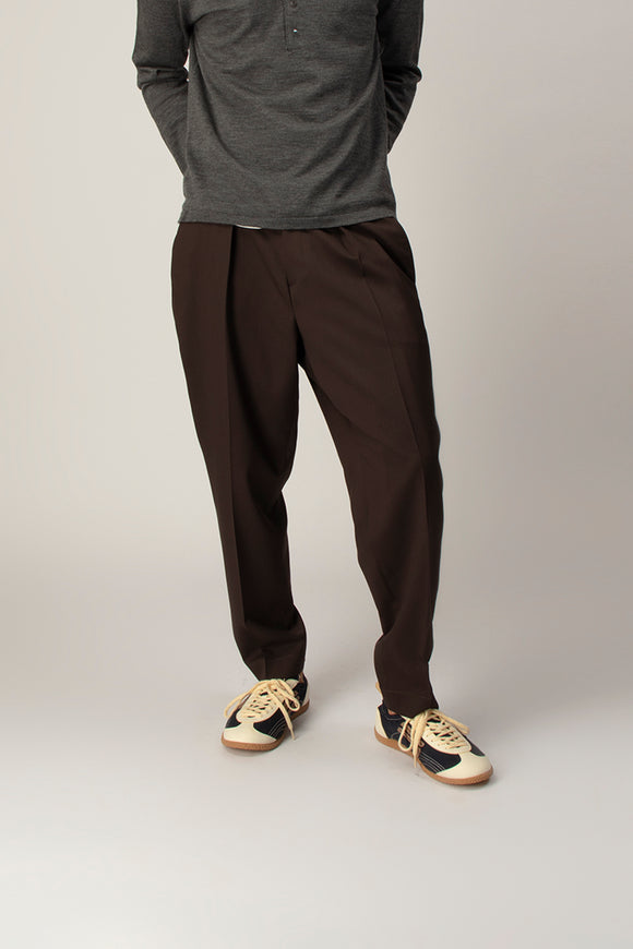  Pantalone Dominique In Tela Di Lana Be Able Uomo Marrone - 1