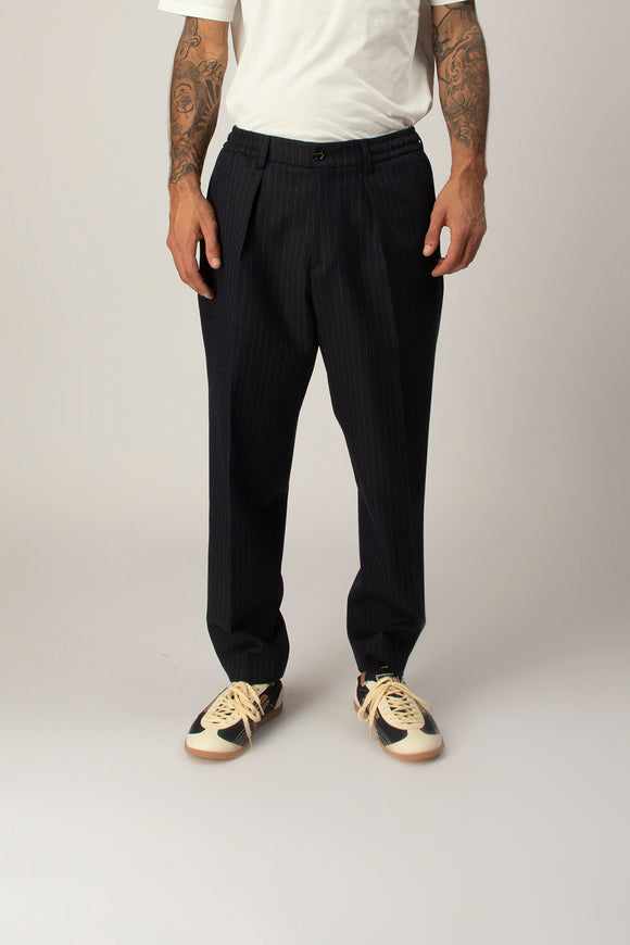  Pantalone Dominique Gessato Be Able Uomo Blu - 2