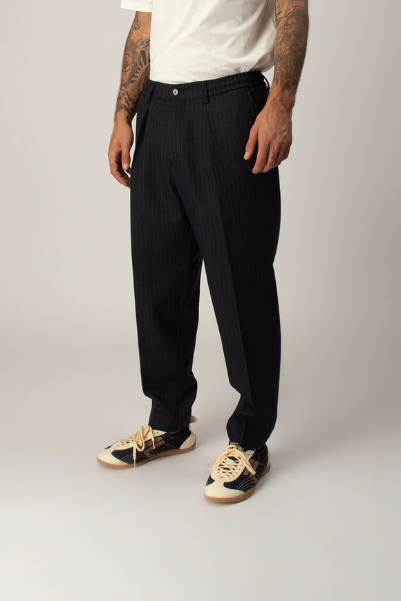  Pantalone Dominique Gessato Be Able Uomo Blu - 4