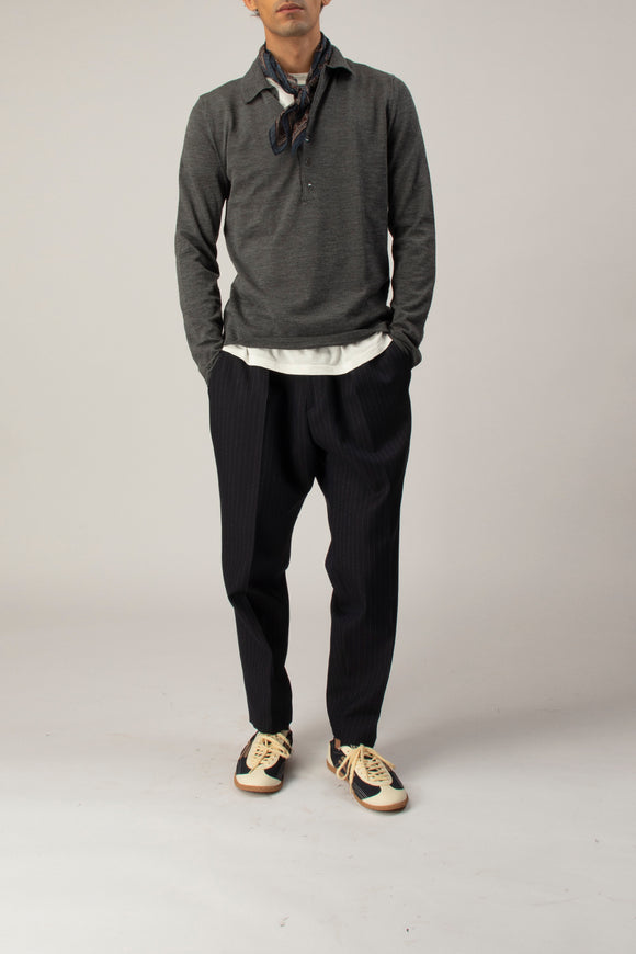  Pantalone Dominique Gessato Be Able Uomo Blu - 3