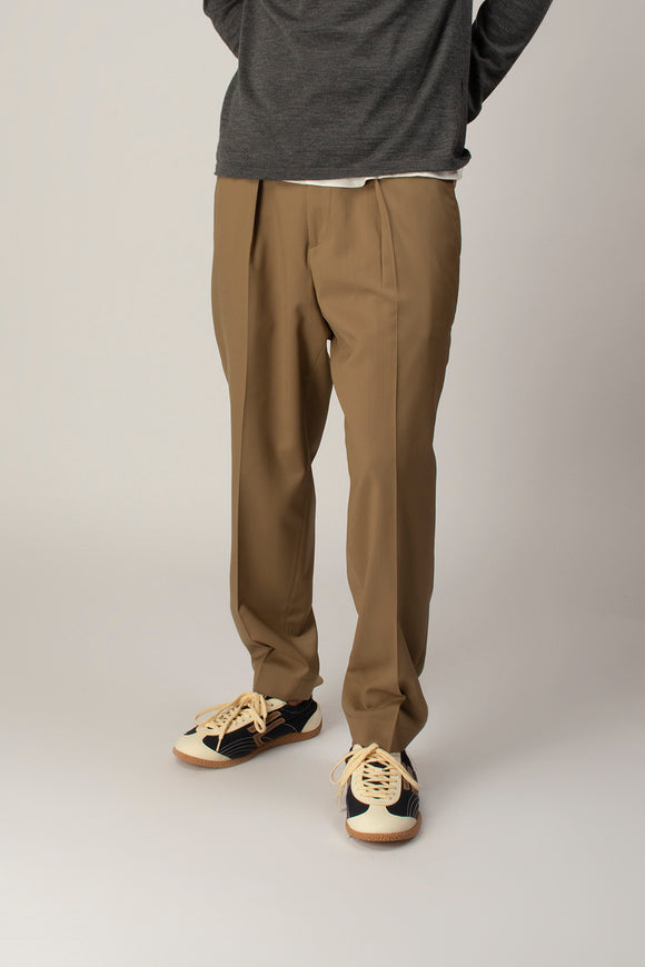  Pantalone Dominique In Tela Di Lana Be Able Uomo Beige - 1