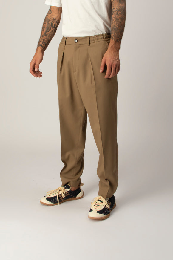  Pantalone Dominique In Tela Di Lana Be Able Uomo Beige - 4