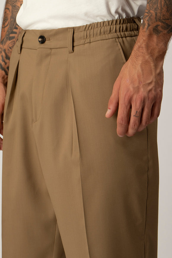  Pantalone Dominique In Tela Di Lana Be Able Uomo Beige - 6