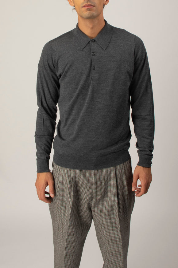  Polo Dorset John Smedley Uomo Grigio - 2