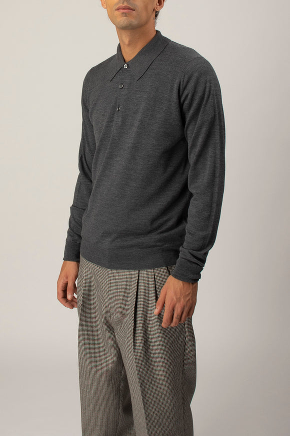  Polo Dorset John Smedley Uomo Grigio - 4