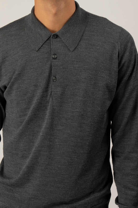  Polo Dorset John Smedley Uomo Grigio - 6