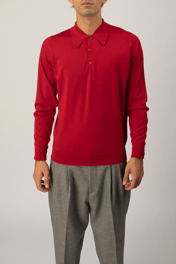  Polo Dorset John Smedley Uomo Rosso - 2