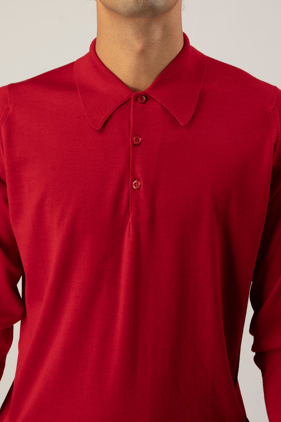  Polo Dorset John Smedley Uomo Rosso - 6