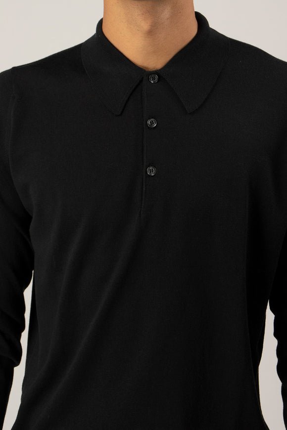  Polo Dorset John Smedley Uomo Nero - 6