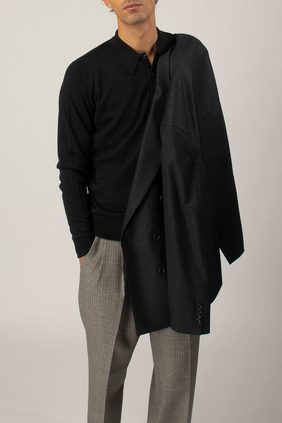  Polo Dorset John Smedley Uomo Nero - 1