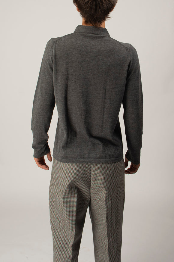  Polo Lana E Cashmere Fabrizio Del Carlo Uomo Grigio - 5
