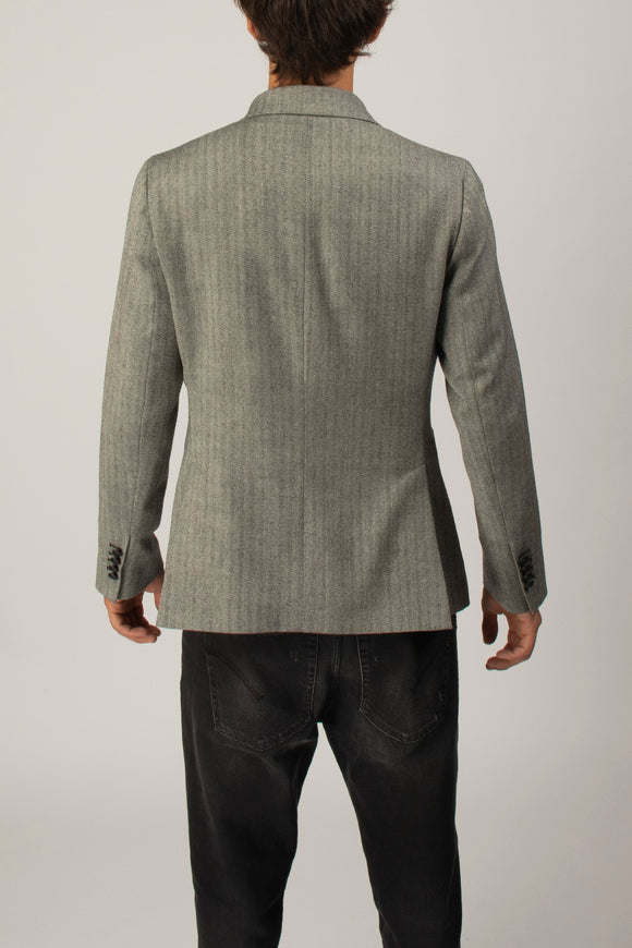  Giacca Doppiopetto Herringbone Reveres 1949 Uomo Grigio - 5