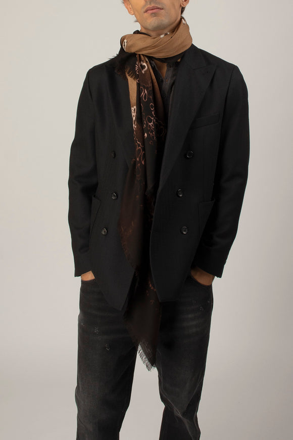  Giacca Doppiopetto Herringbone Reveres 1949 Uomo Nero - 1