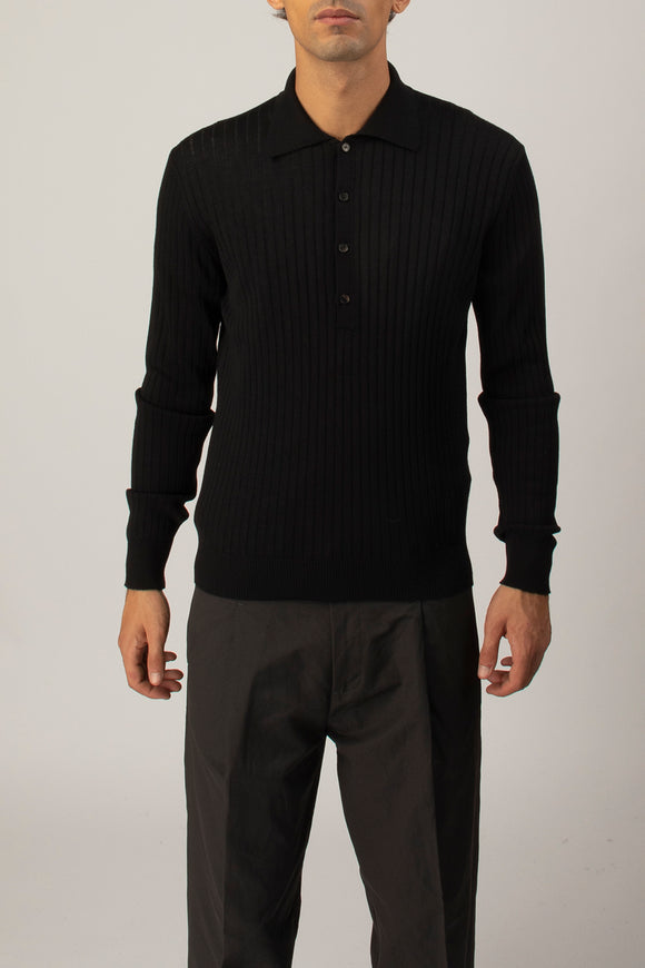  Polo Costine Ciano Uomo Nero - 2