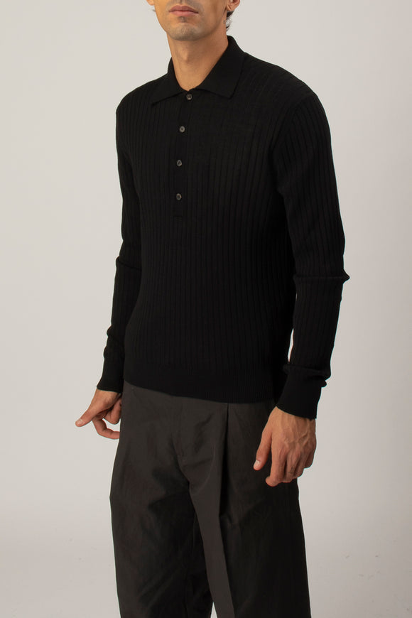  Polo Costine Ciano Uomo Nero - 4