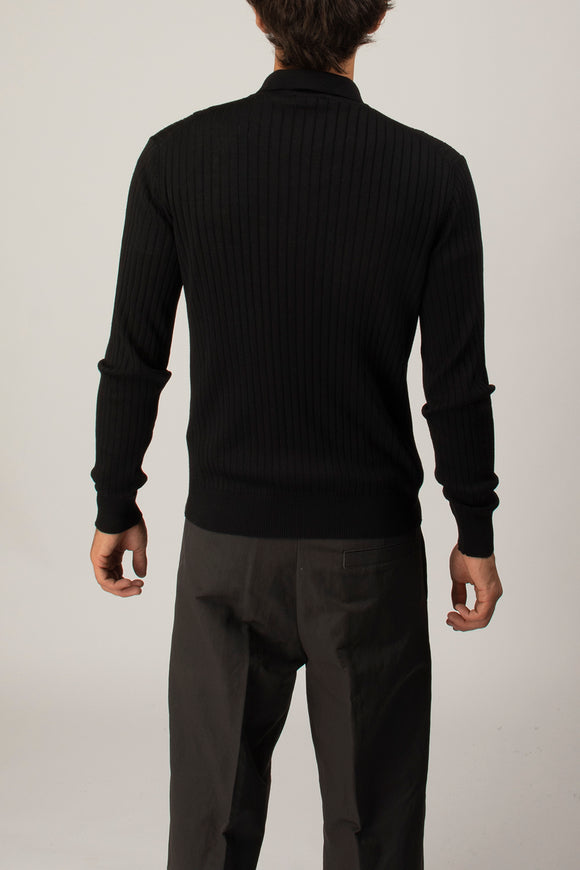  Polo Costine Ciano Uomo Nero - 5