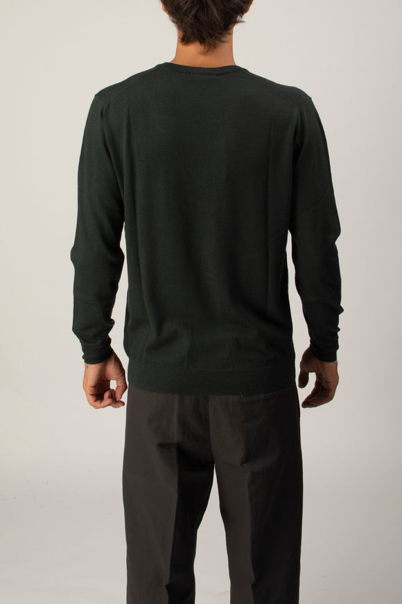  Maglia V Profondo Ciano Uomo Verde - 5