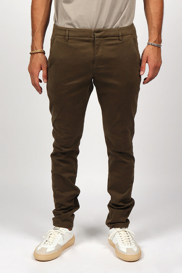  Pantalone Gaubert Gabardina Dondup Uomo Marrone - 2