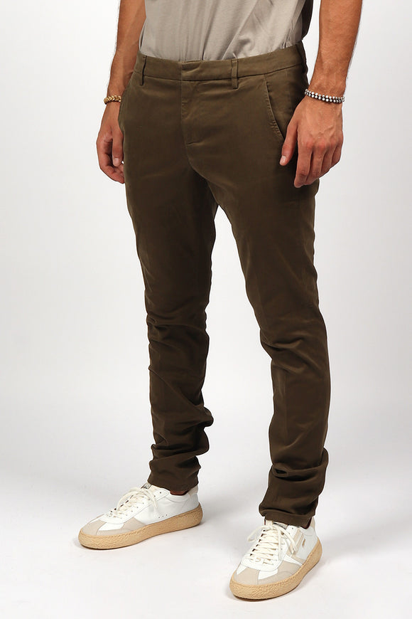  Pantalone Gaubert Gabardina Dondup Uomo Marrone - 4