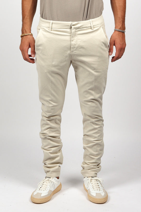  Pantalone Gaubert Gabardina Dondup Uomo Bianco - 2