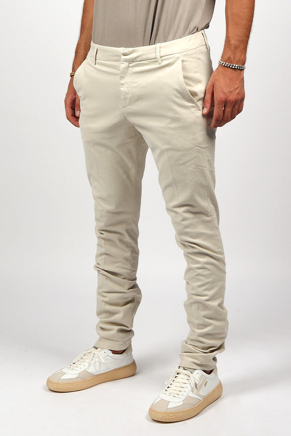  Pantalone Gaubert Gabardina Dondup Uomo Bianco - 4