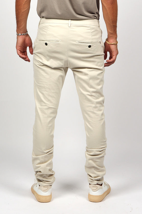  Pantalone Gaubert Gabardina Dondup Uomo Bianco - 5