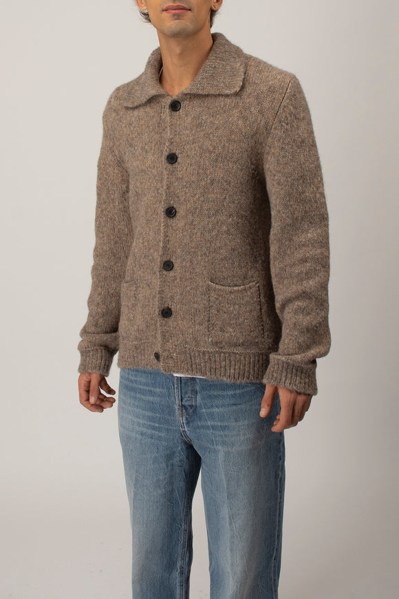  Cardigan In Alpaca Polo Fabrizio Del Carlo Uomo Beige - 4