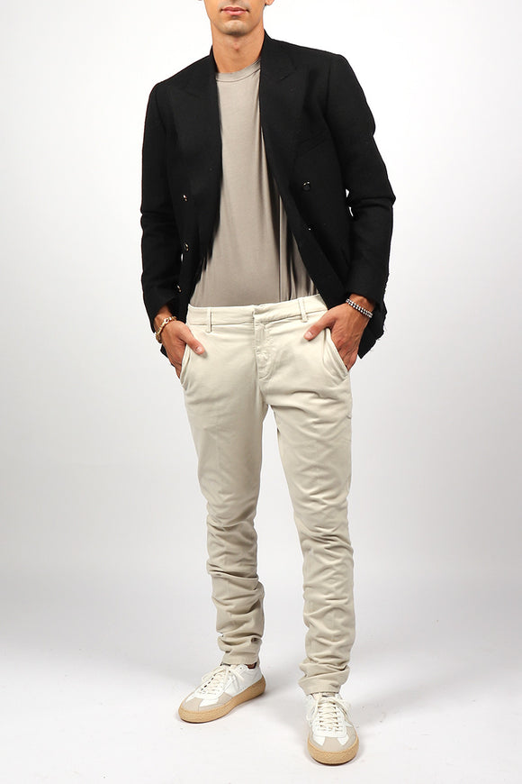  Pantalone Gaubert Gabardina Dondup Uomo Bianco - 3