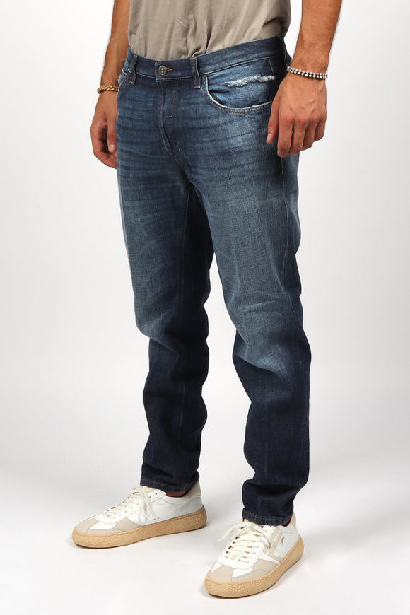  Jeans Brighton Denim Stone Dondup Uomo Blu - 4