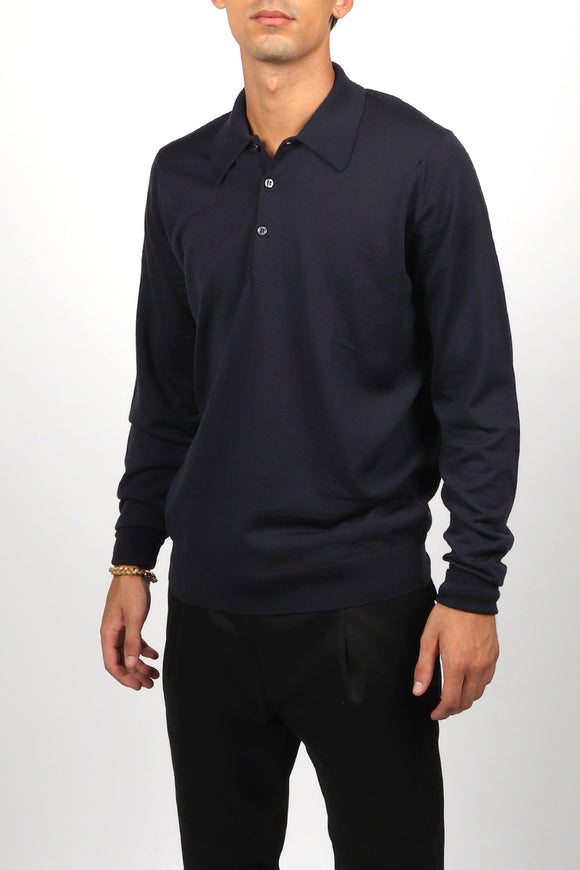  Polo Dorset John Smedley Uomo Blu - 4