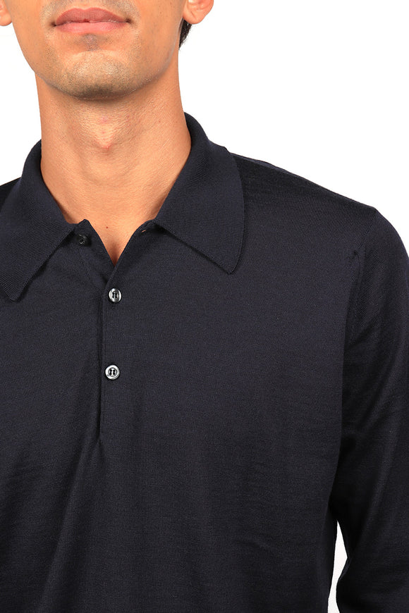  Polo Dorset John Smedley Uomo Blu - 6