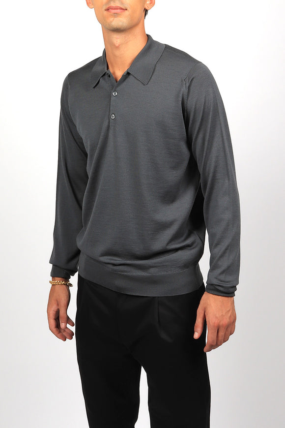  Polo Dorset John Smedley Uomo Grigio - 4