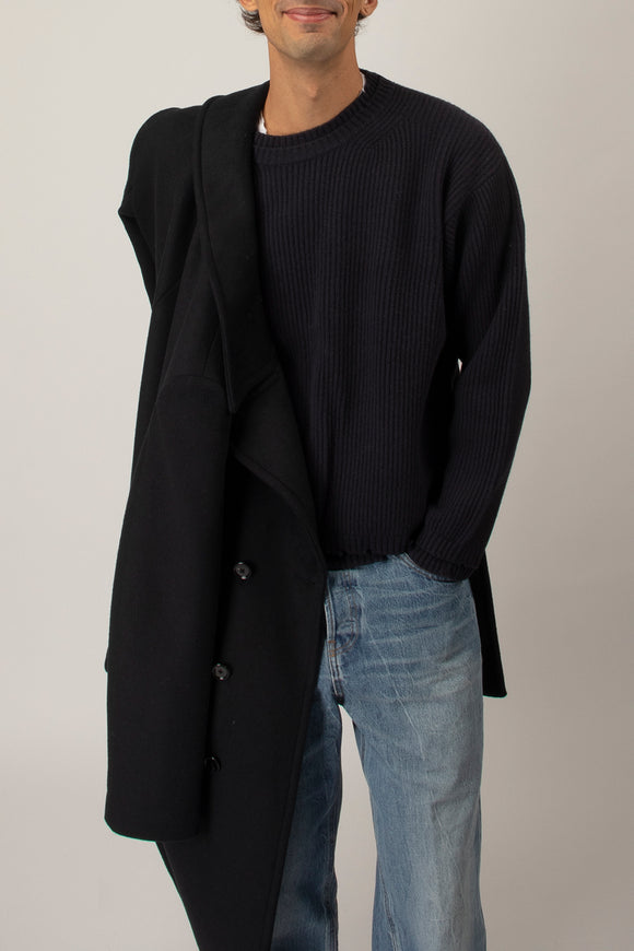  Maglia English Rib Ciano Uomo Blu - 1