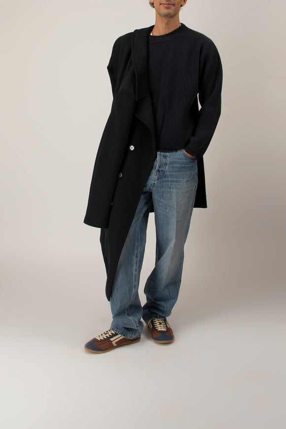  Maglia English Rib Ciano Uomo Blu - 3
