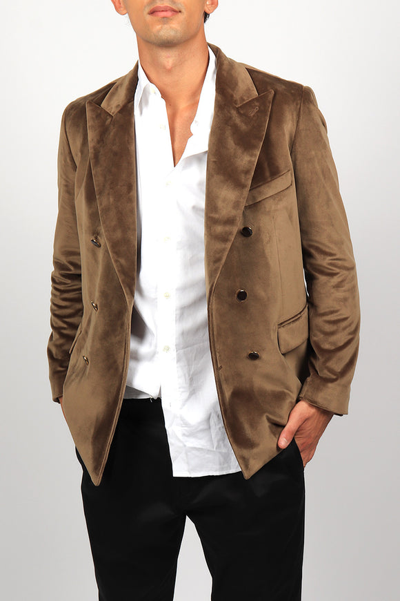  Giacca Velluto Liscio Reveres 1949 Uomo Beige - 1