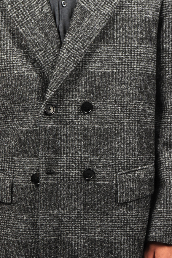 Reveres 1949 Cappotto Clochard Principe Di Galles Grigio Uomo