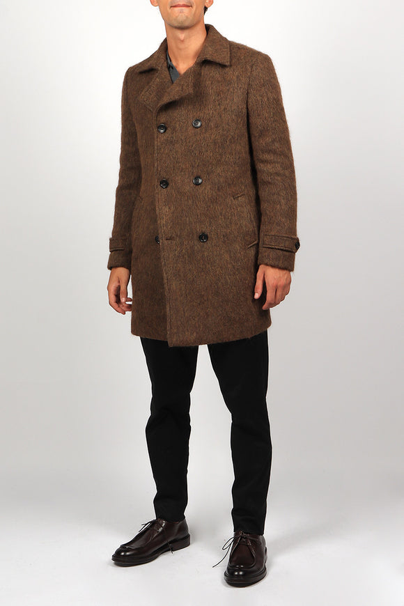  Peacoat Effetto Mohair Reveres 1949 Uomo Beige - 1