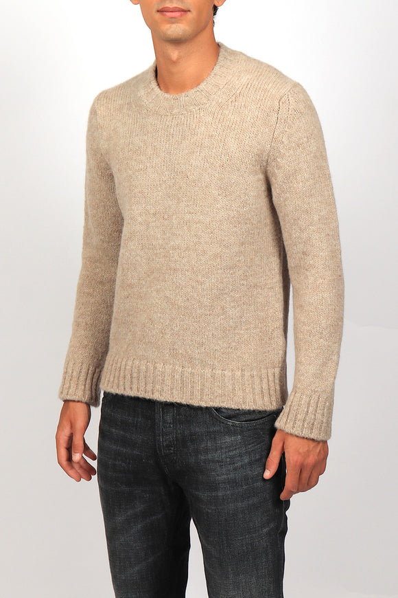  Maglia Girocollo Alpaca Fabrizio Del Carlo Uomo Beige - 4