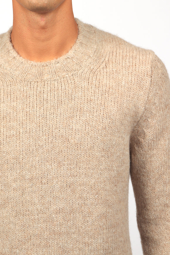  Maglia Girocollo Alpaca Fabrizio Del Carlo Uomo Beige - 6