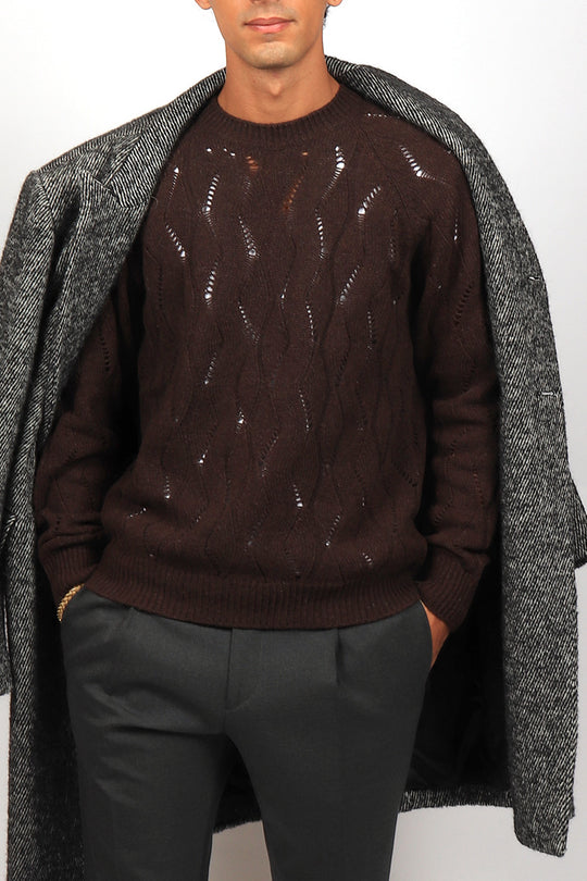 Maglia Girocollo Trecce