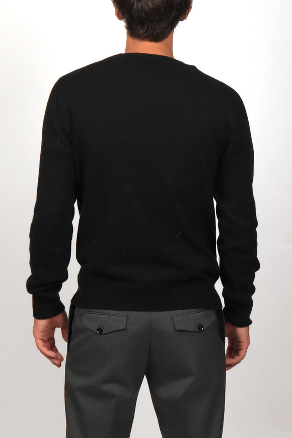  Maglia Cashmere Grifoni Uomo Nero - 5