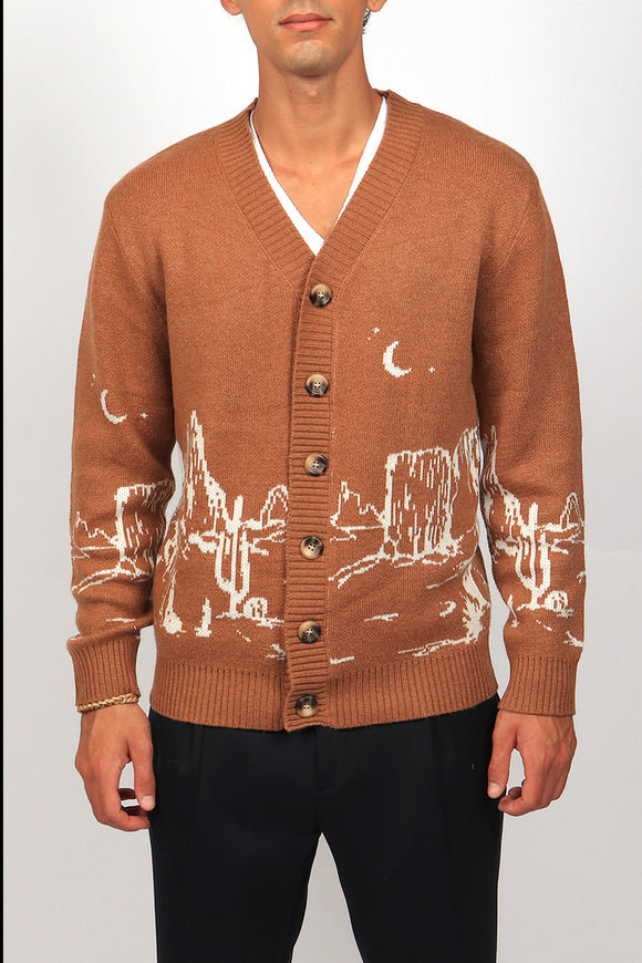  Cardigan Yellowstone Tooco Uomo Beige - 2