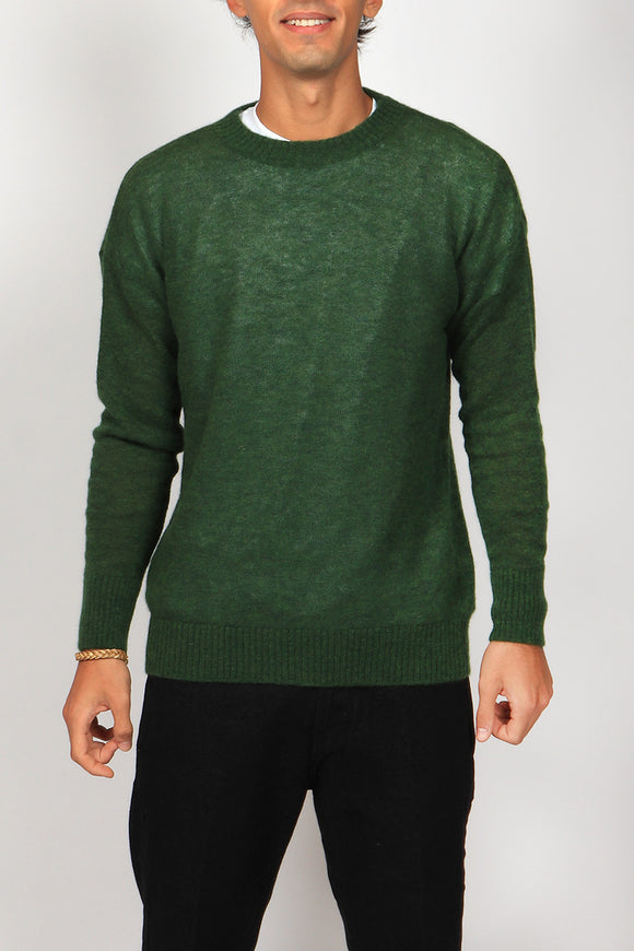  Maglia Girocollo Alpaca Pelinga Uomo Verde - 2