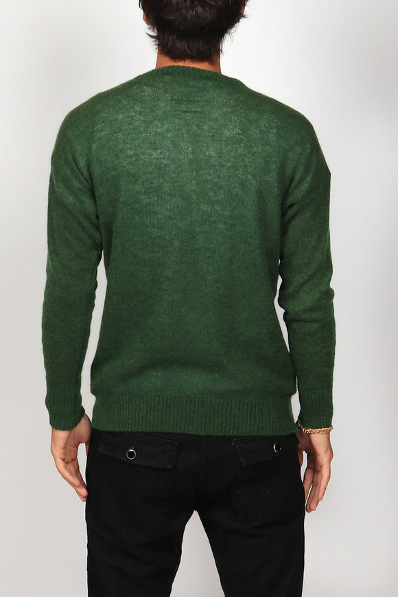  Maglia Girocollo Alpaca Pelinga Uomo Verde - 5