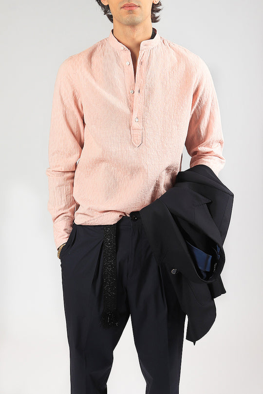 Camicia a Polo Coreana Goffrata