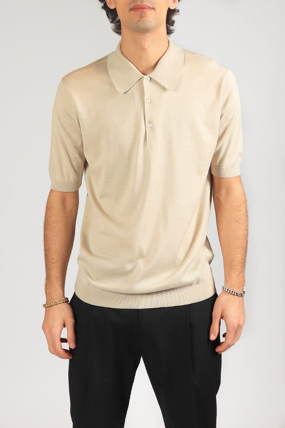  Polo Isis John Smedley Uomo Beige - 2